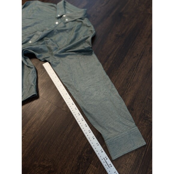 J. Crew Mens Performance Knit Oxford Long Sleeve Shirt CA915 Green XXL - Picture 7 of 10